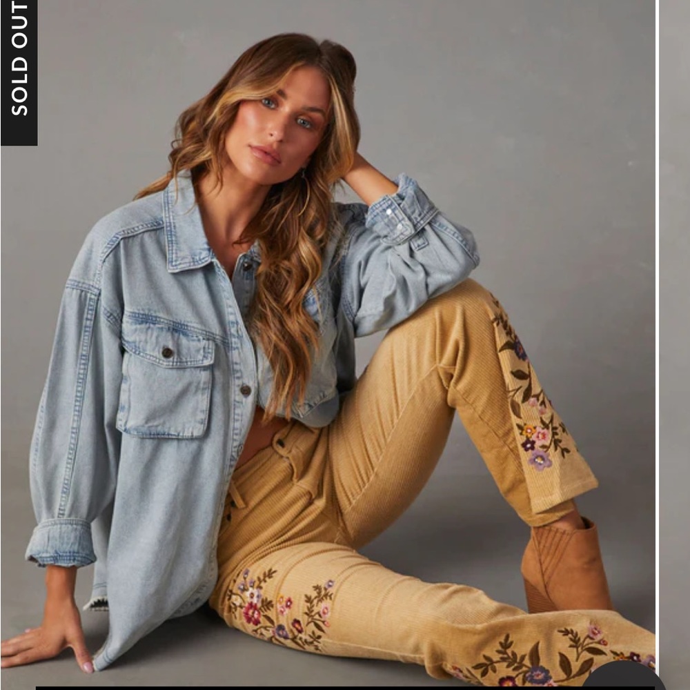 Vici Joelle Denim Shacket, Brand New Never Worn